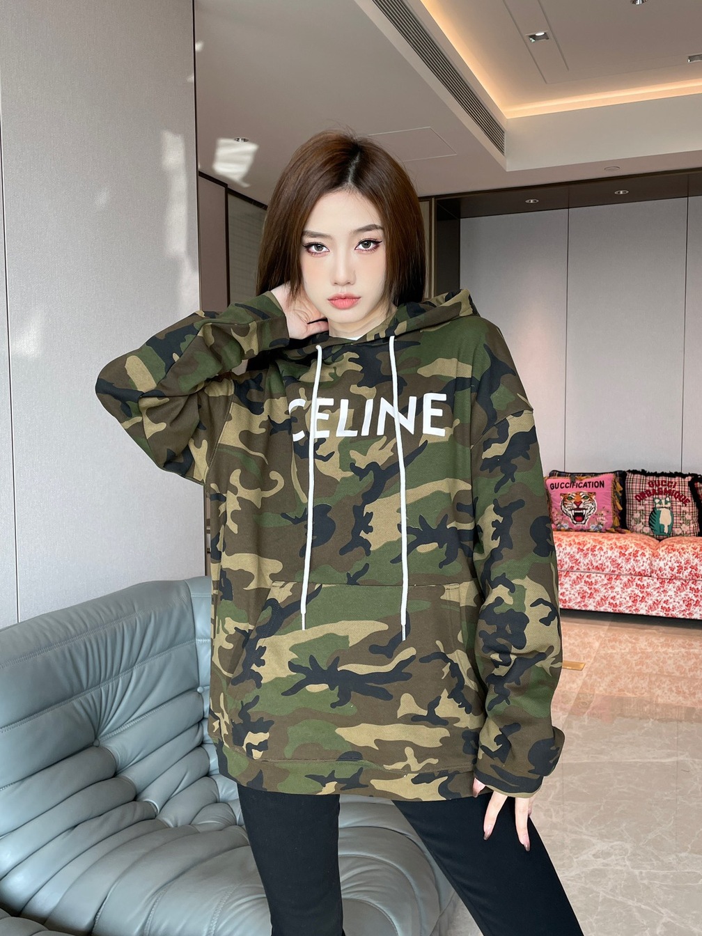 Hoodie Celine Army Ss2022