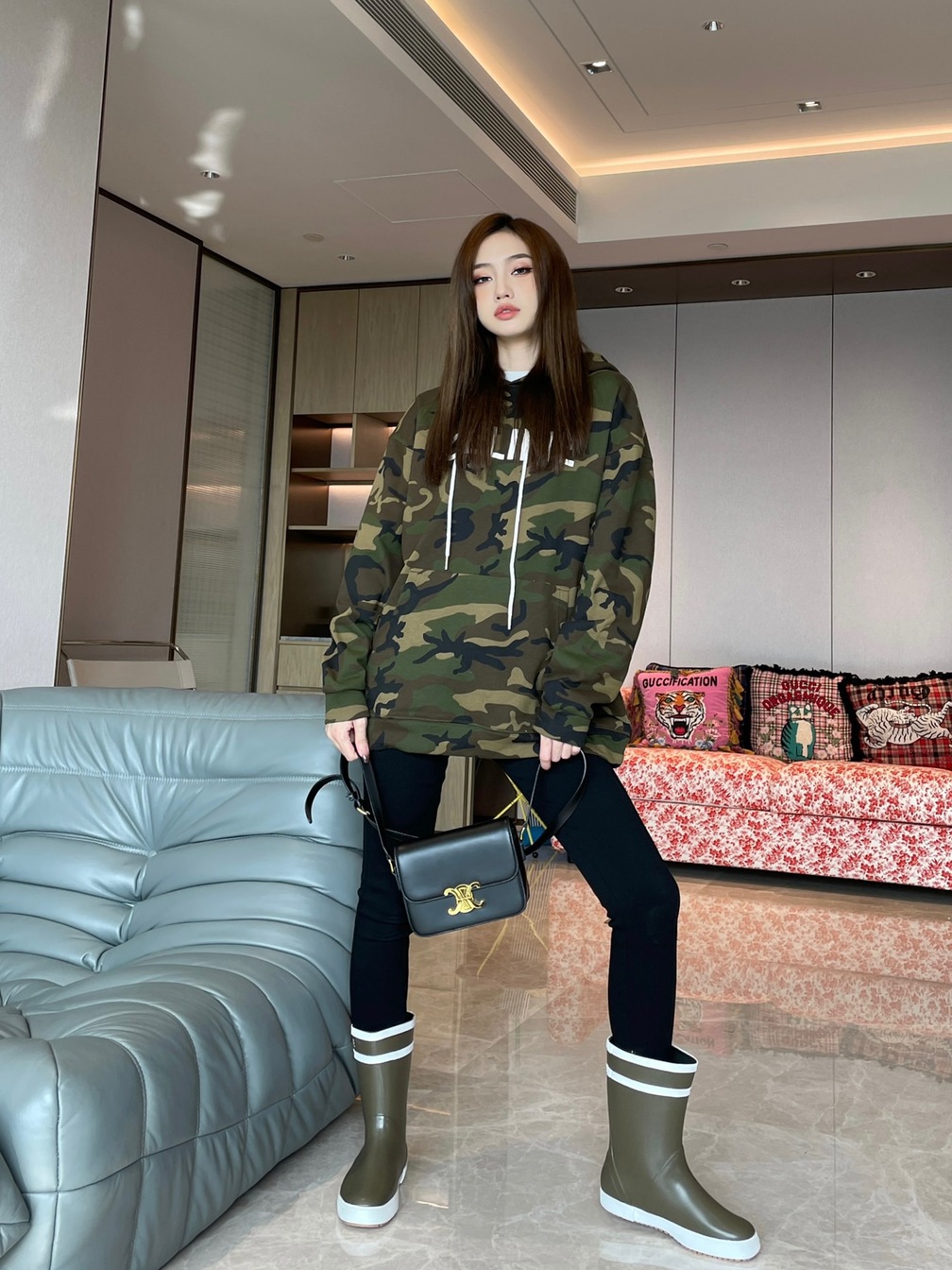 Hoodie Celine Army Ss2022