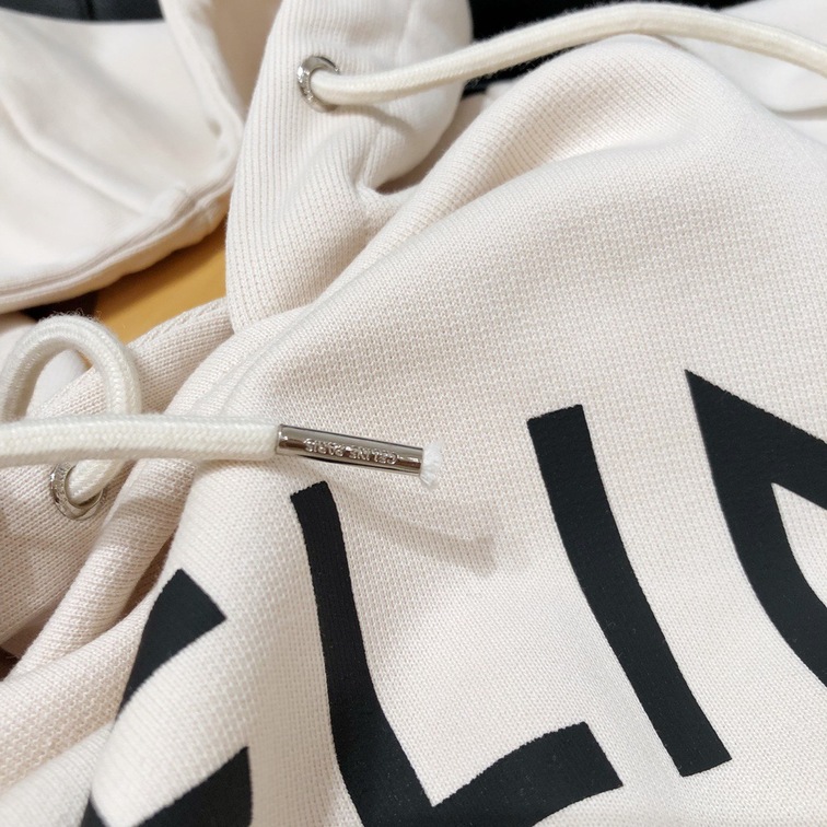 Hoodie Celine Basic Logo White Black Ss2022