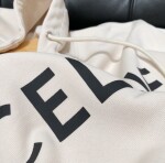 Hoodie Celine Basic Logo White Black Ss2022