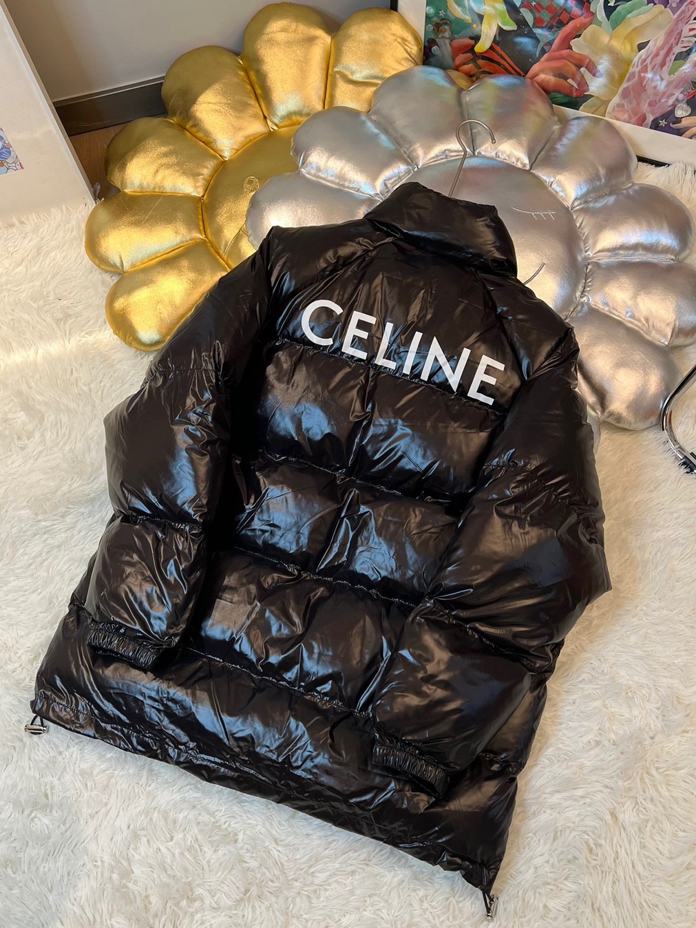 Puffer Celine Logo Shiny Skin Ss2022