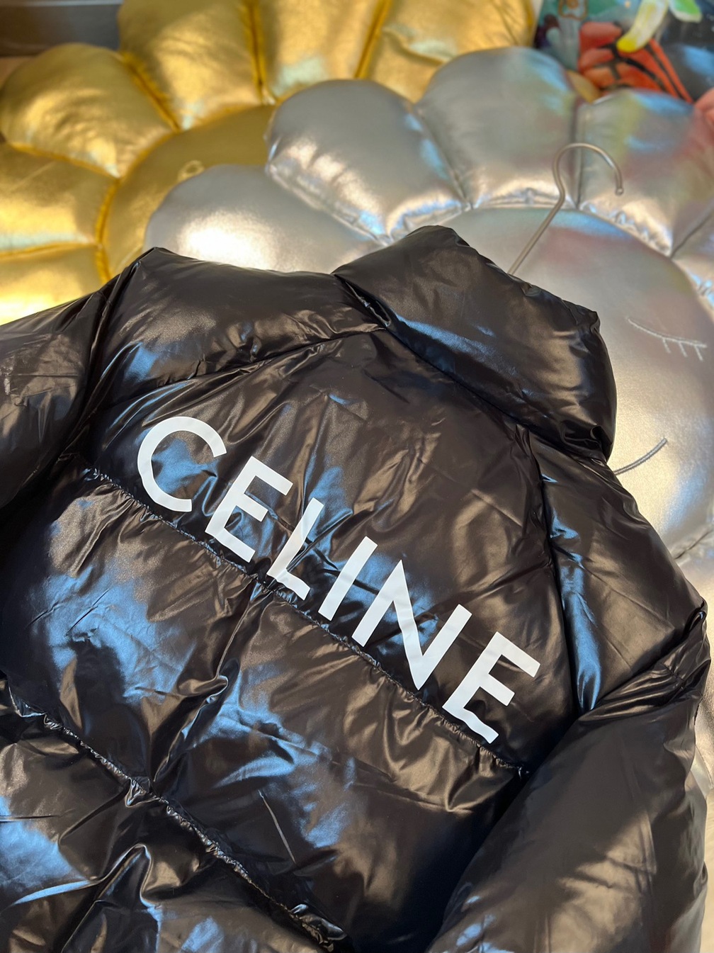 Puffer Celine Logo Shiny Skin Ss2022