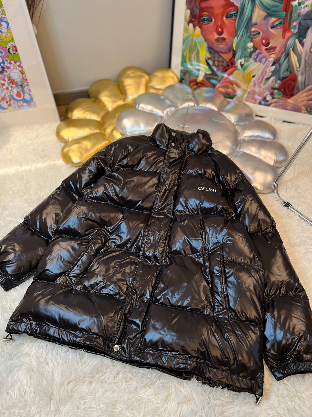 Puffer Celine Logo Shiny Skin Ss2022