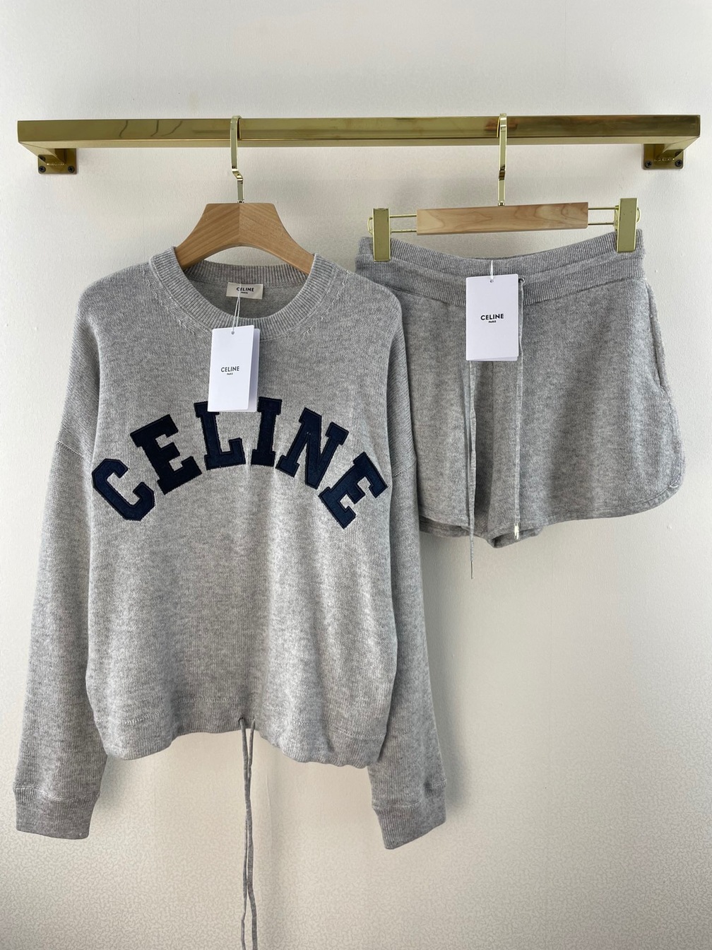 Set Celine Wool Sweaters With Short Ss2022
