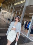 Croptop Vest Chanel Blue Tweed Ss2022