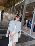 Croptop Vest Chanel Blue Tweed Ss2022