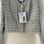 Croptop Vest Chanel Blue Tweed Ss2022