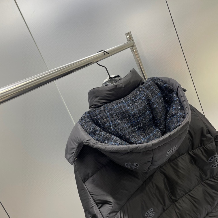 Long Puffer Chanel Flower Blue Ss2022