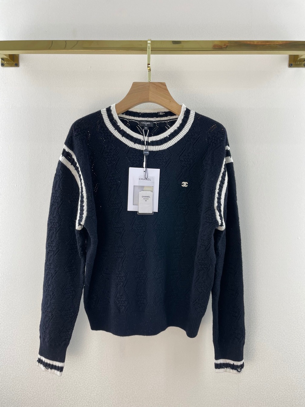 Sweaters Chanel Wool Print Logo Ss2022