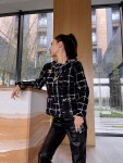 Vest Tweed Chanel Black Check Ss2022