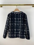 Vest Tweed Chanel Black Check Ss2022