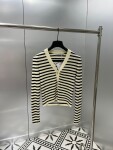 Cardigan Dior Woman Croptop Stripe Ss2022