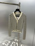 Cardigan Dior Woman Croptop Stripe Ss2022