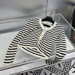 Cardigan Dior Woman Croptop Stripe Ss2022