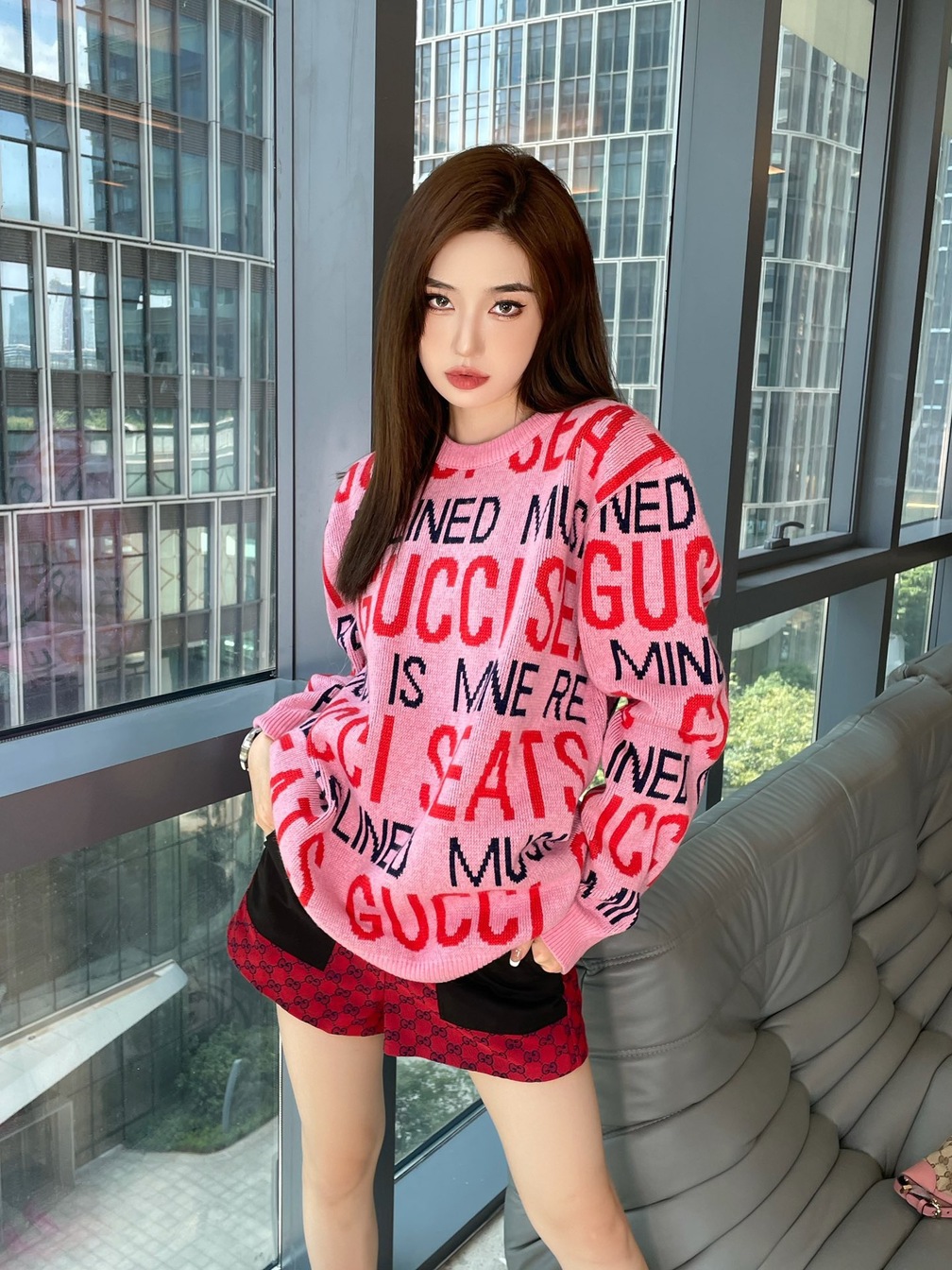 Gucci Sweaters Pink Gucci Is Mine Seats Ss2022
