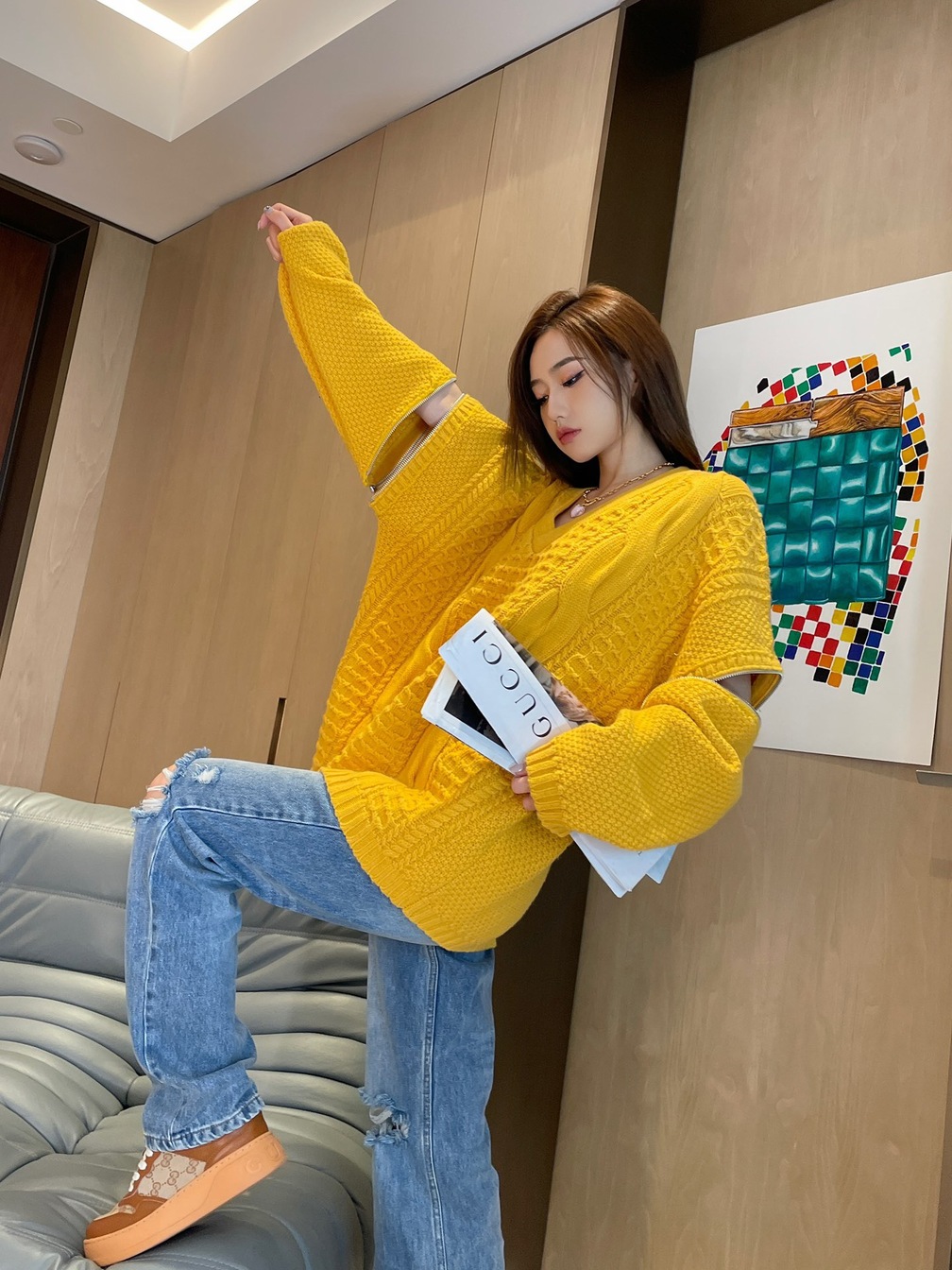 Sweaters Glosbe Gucci Yellow Ss2022