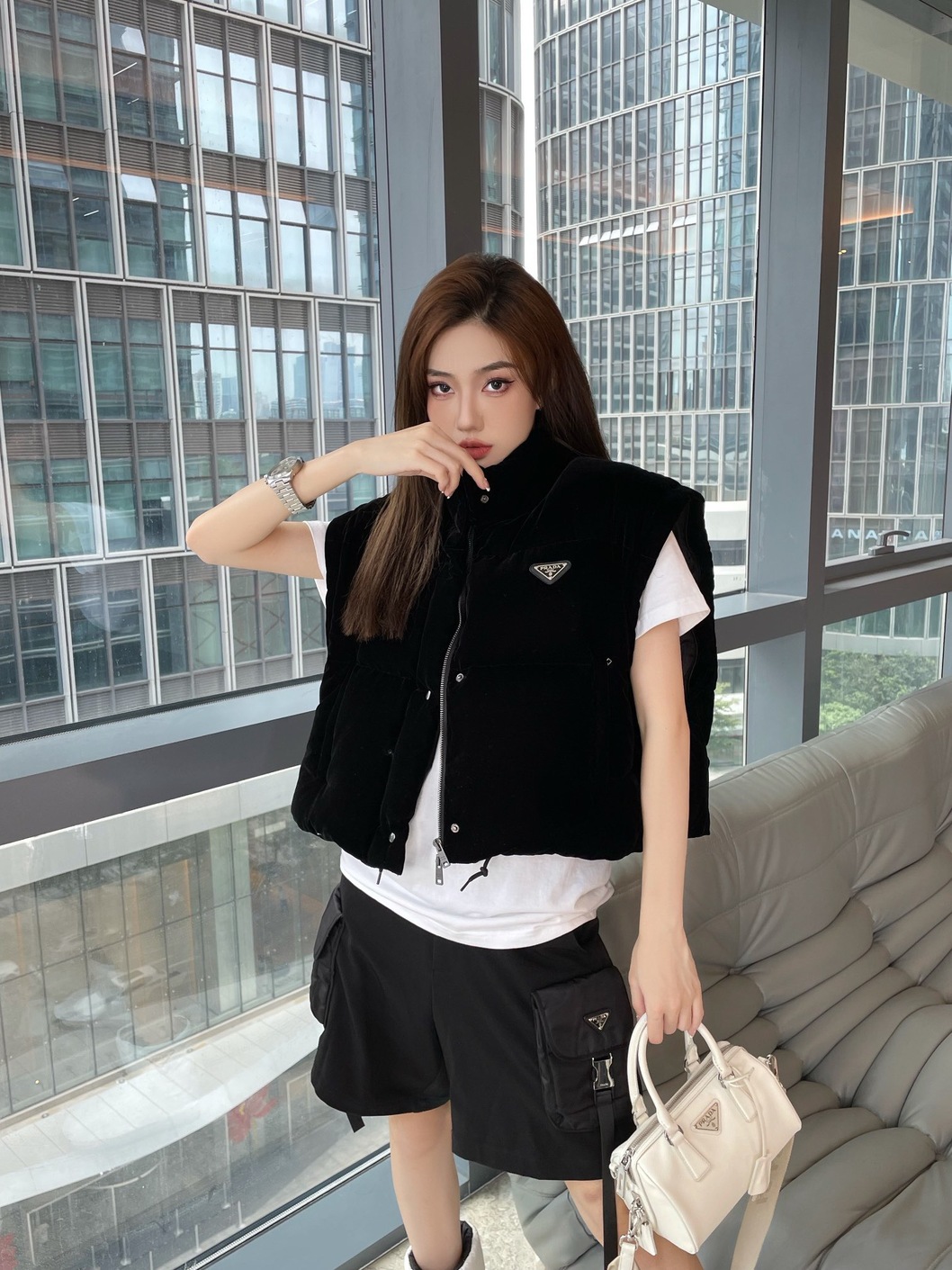 Puffer Short Prada Velvet Ss2022
