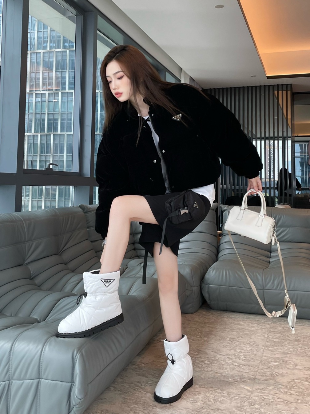 Puffer Short Prada Velvet Ss2022