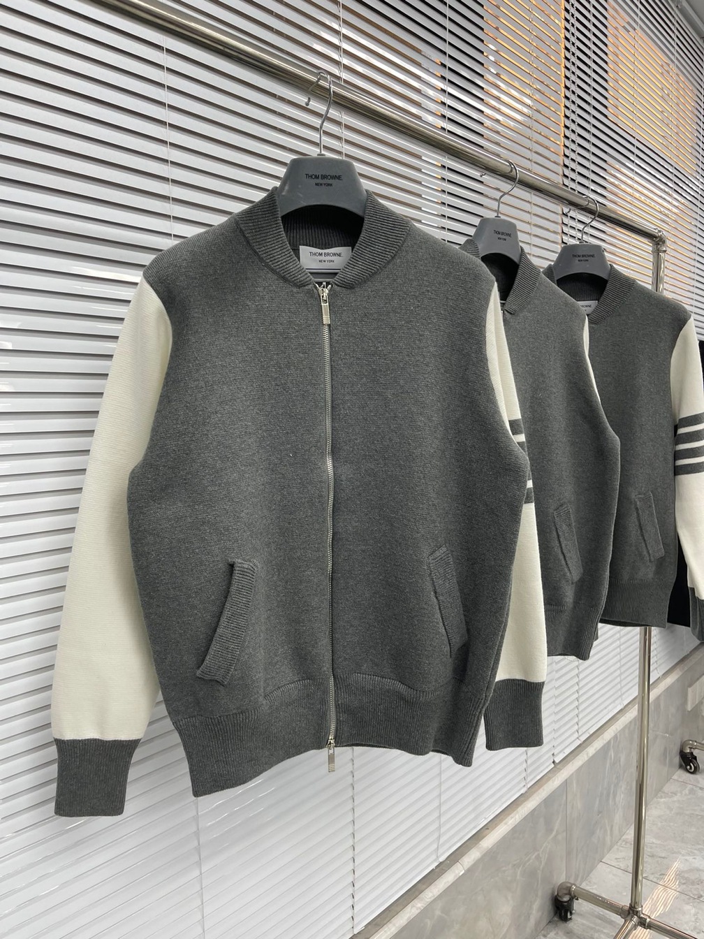 Bomber Wool Zip Thom Browne Mutil Color Ss2022