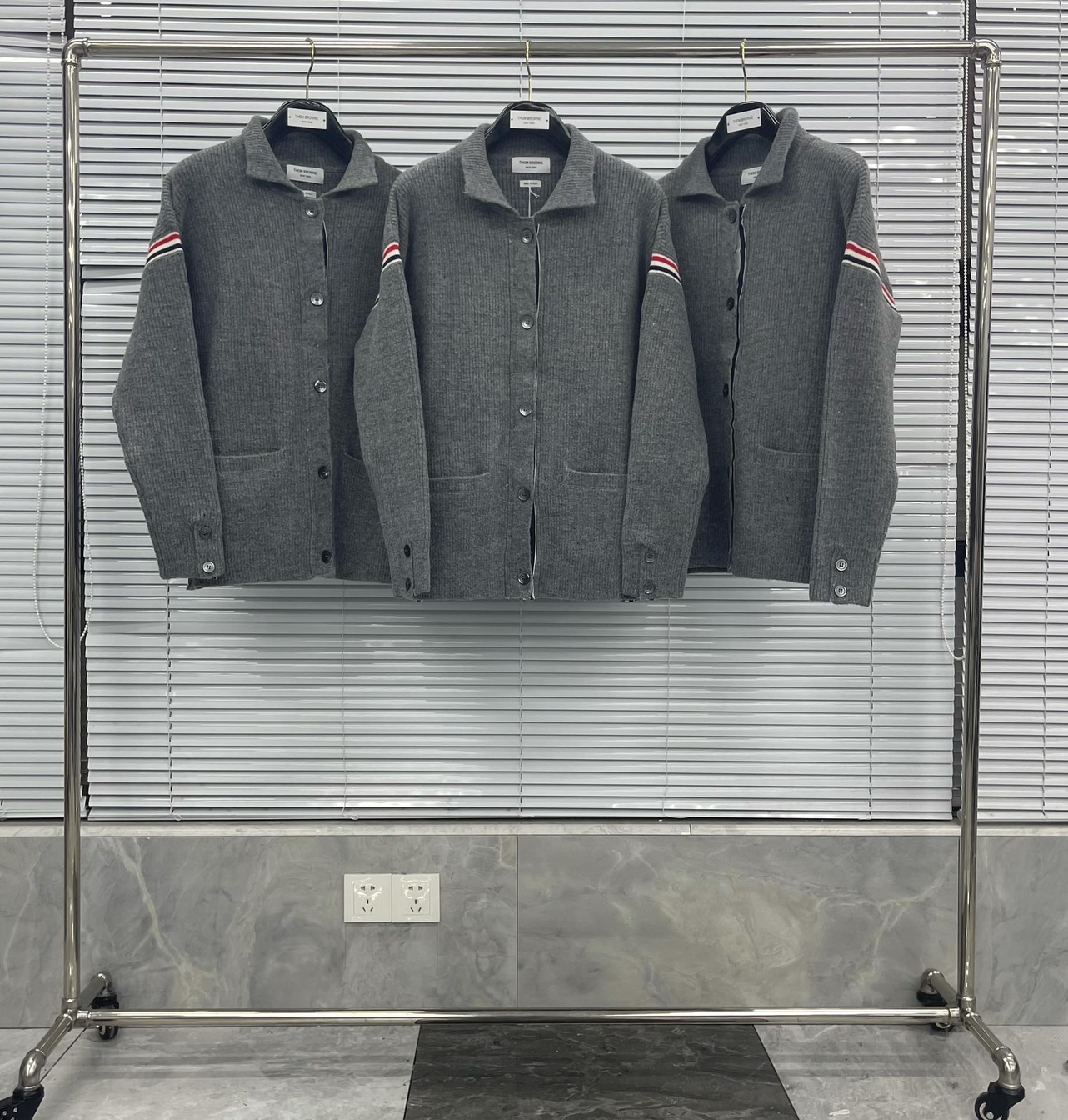 Cardigan Wool Thom Browne Stripe Red Navy Ss2022