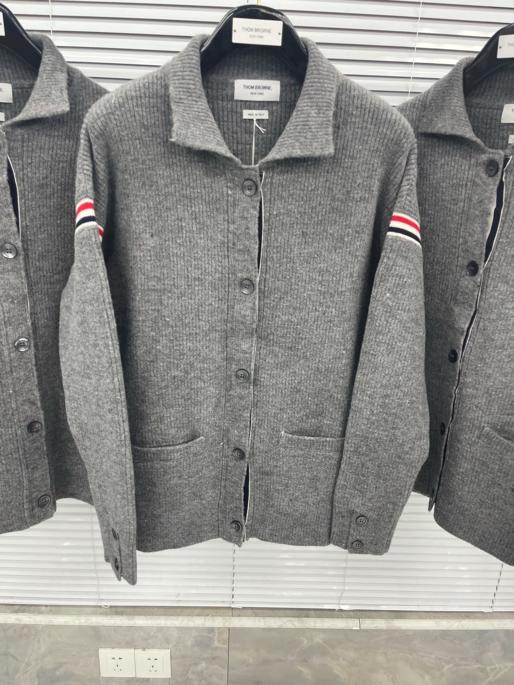 Cardigan Wool Thom Browne Stripe Red Navy Ss2022