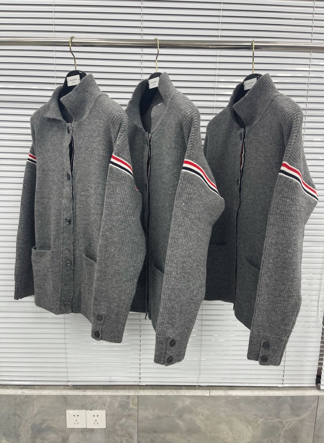 Cardigan Wool Thom Browne Stripe Red Navy Ss2022