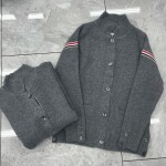 Cardigan Wool Thom Browne Stripe Red Navy Ss2022
