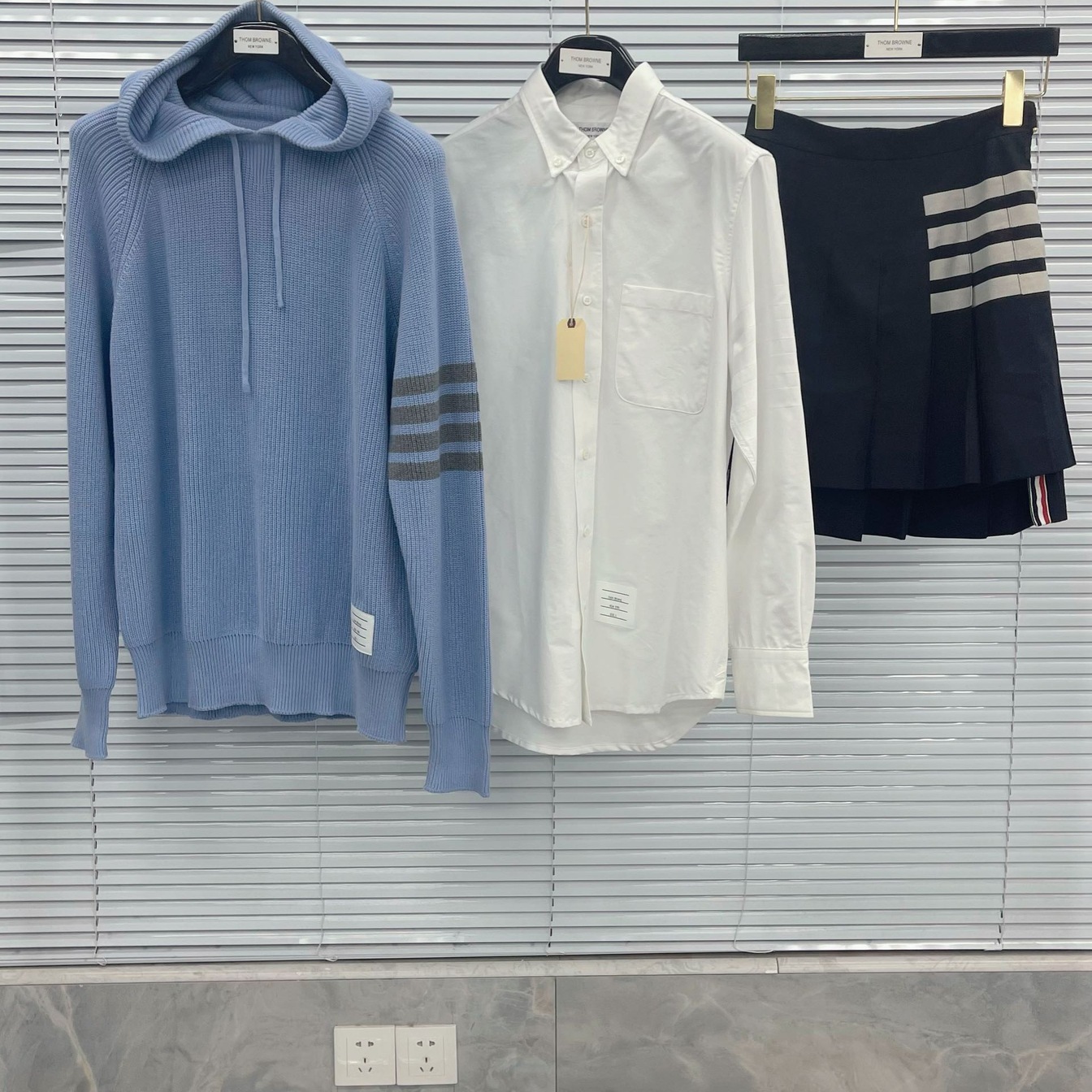 Hoodie Wool Thom Browne 4 Stripe Zip Ss2022