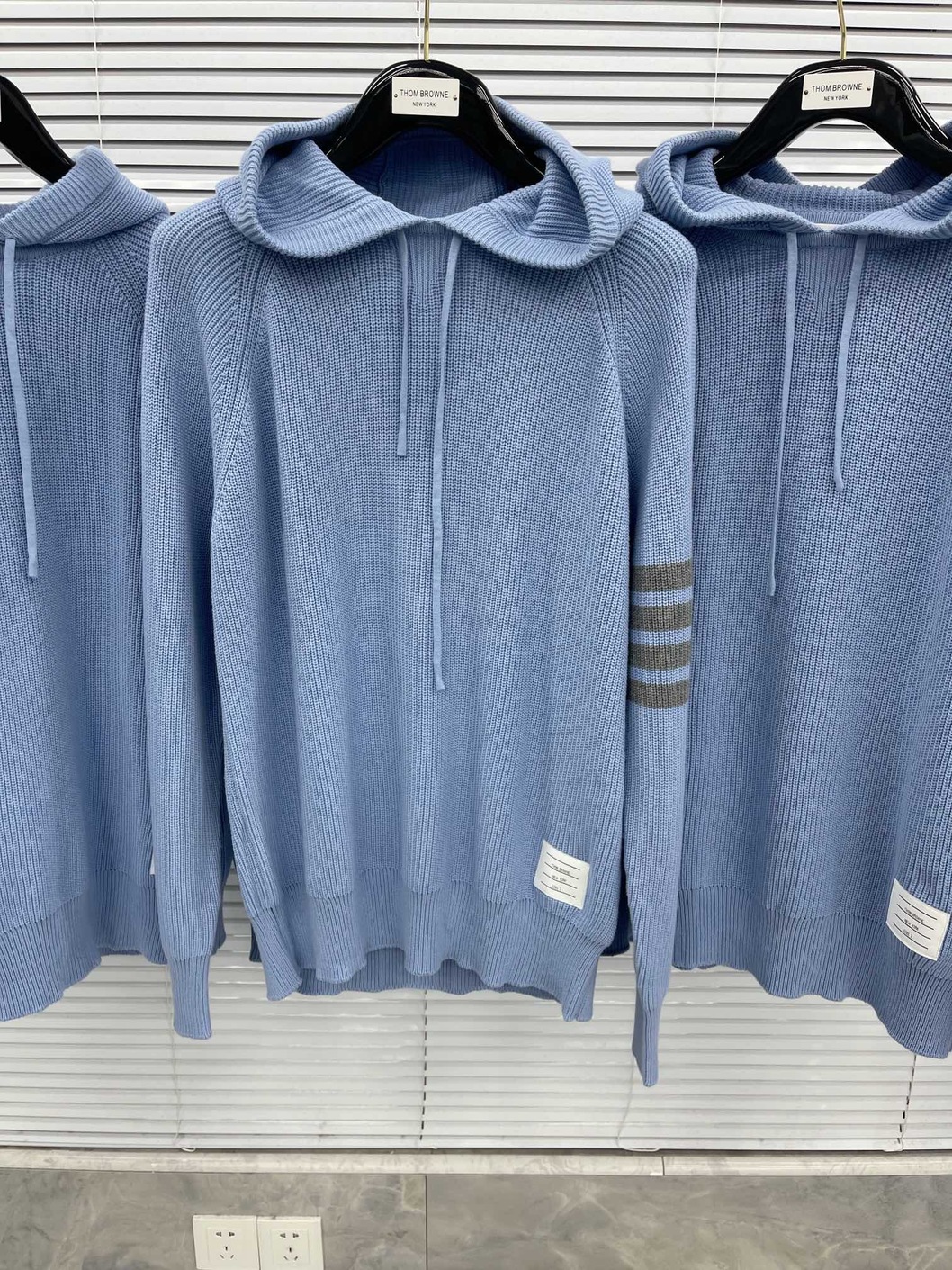 Hoodie Wool Thom Browne 4 Stripe Zip Ss2022