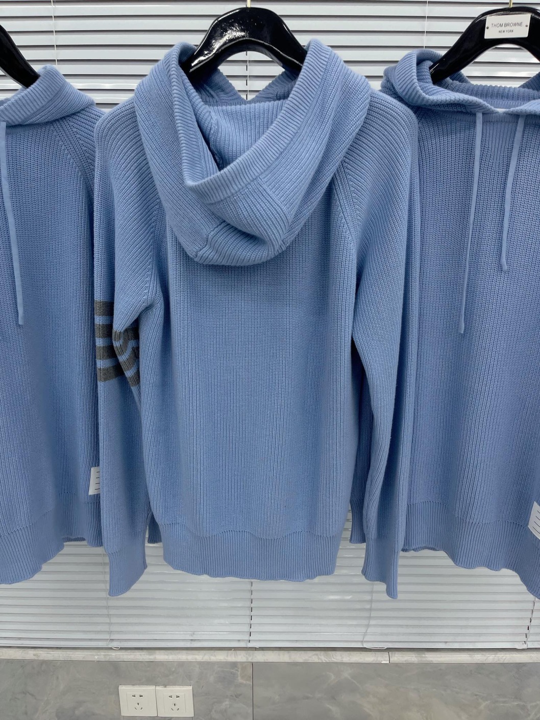 Hoodie Wool Thom Browne 4 Stripe Zip Ss2022