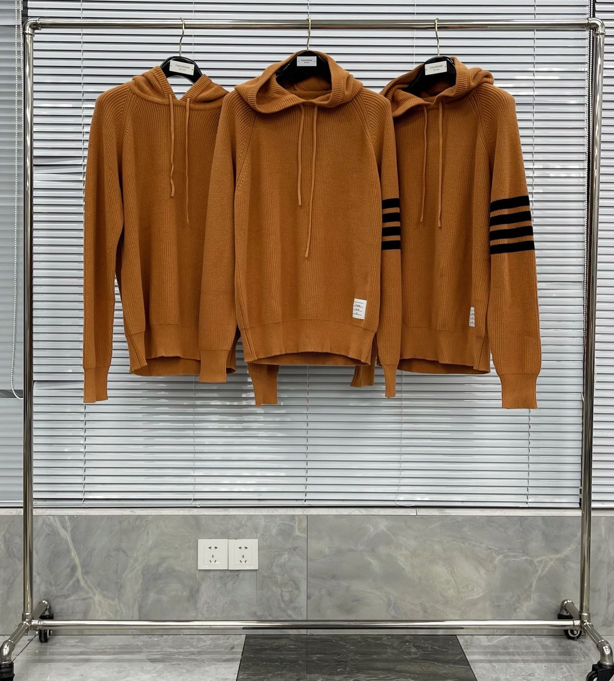 Hoodie Wool Thom Browne 4 Stripe Zip Ss2022