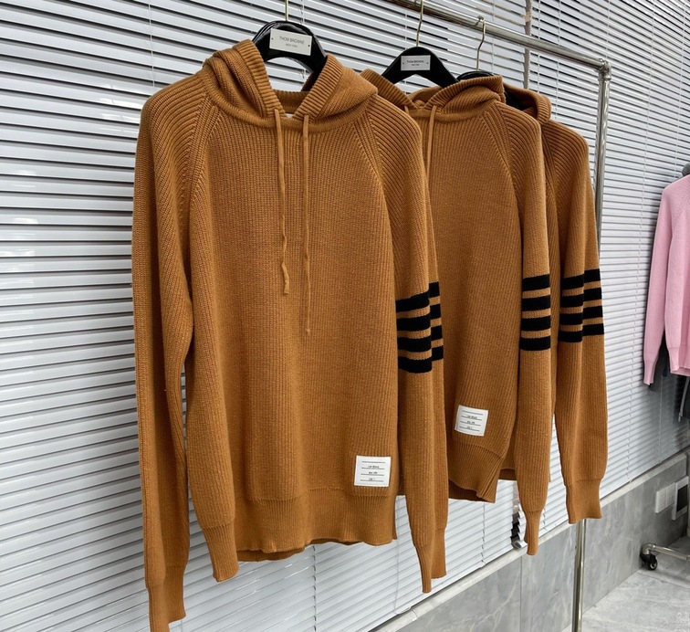 Hoodie Wool Thom Browne 4 Stripe Zip Ss2022
