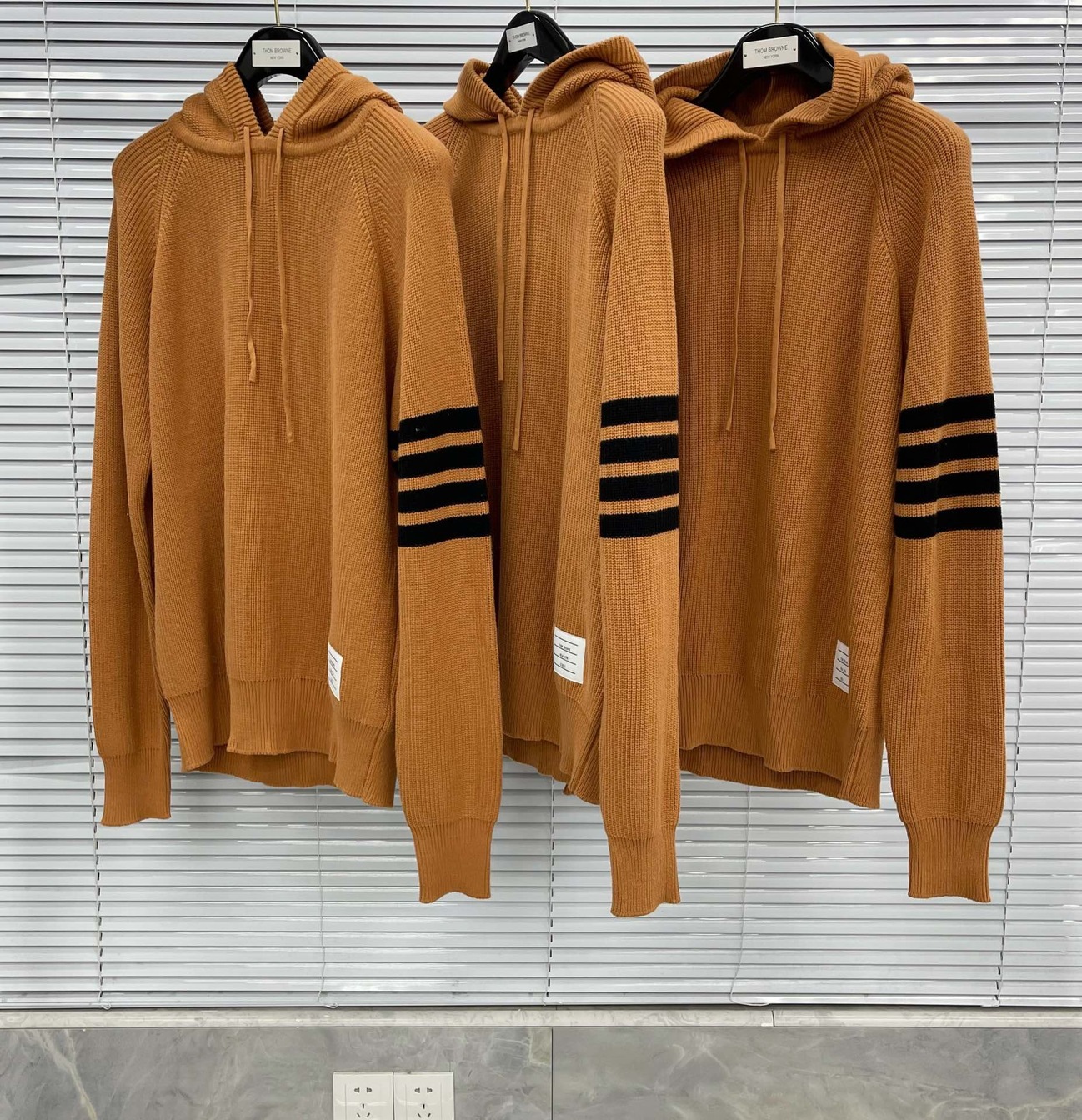 Hoodie Wool Thom Browne 4 Stripe Zip Ss2022