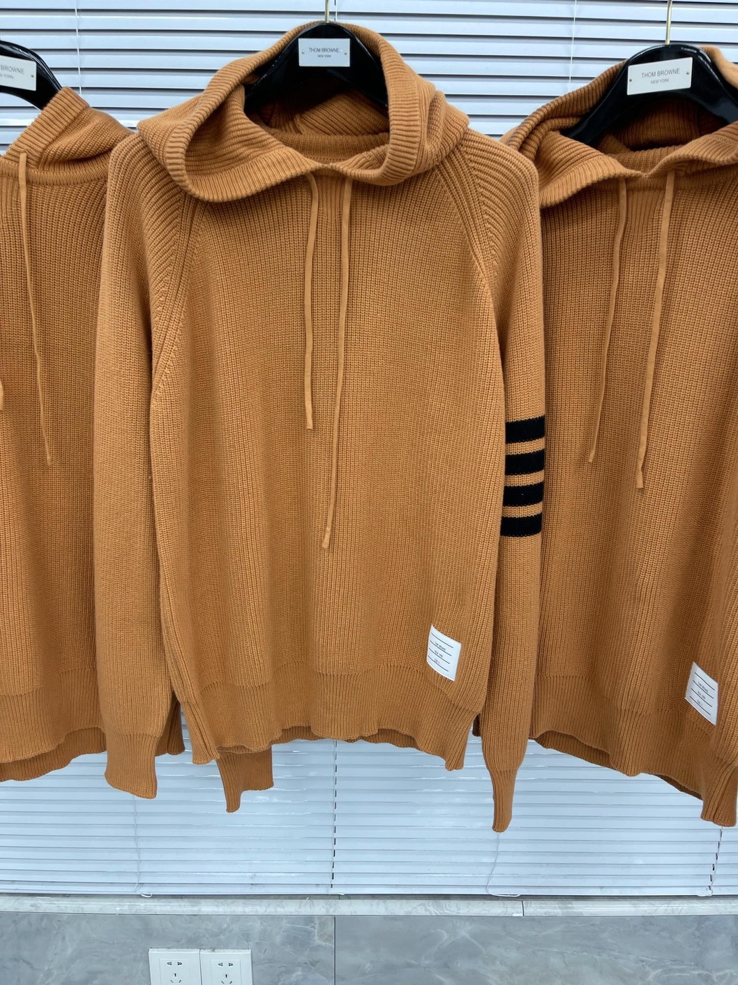 Hoodie Wool Thom Browne 4 Stripe Zip Ss2022