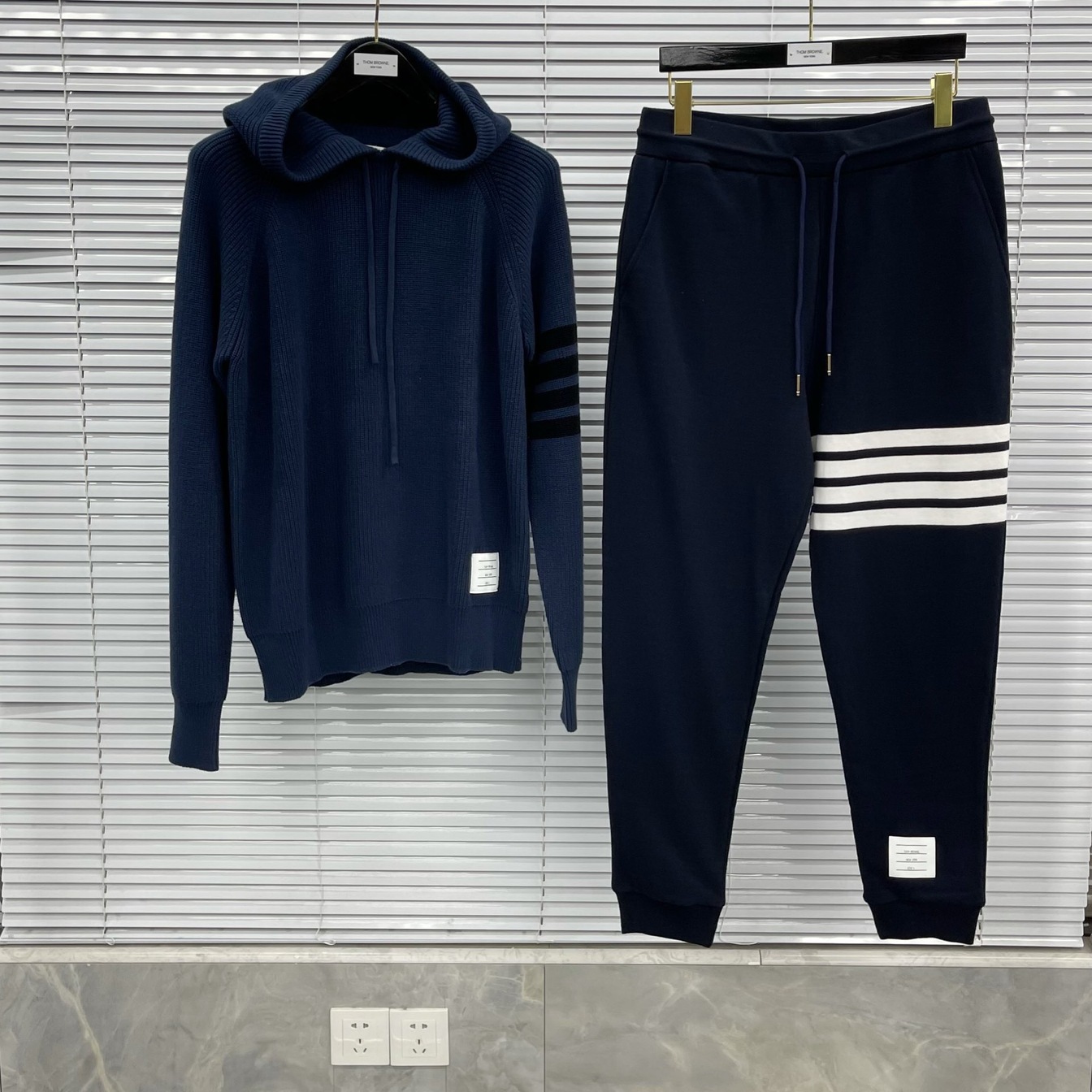 Hoodie Wool Thom Browne 4 Stripe Zip Ss2022