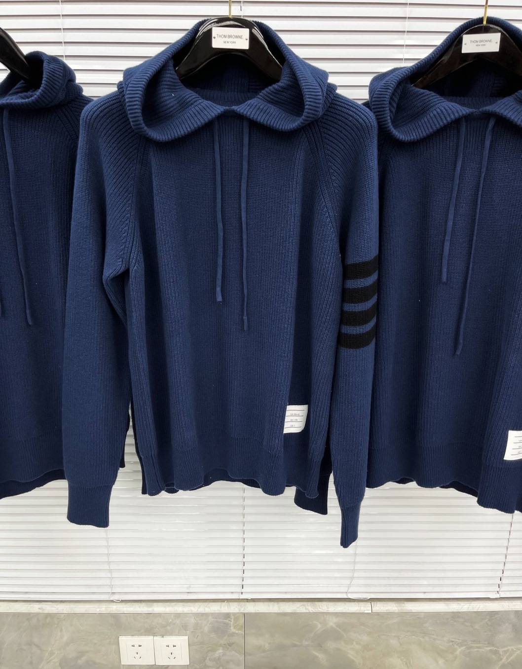 Hoodie Wool Thom Browne 4 Stripe Zip Ss2022