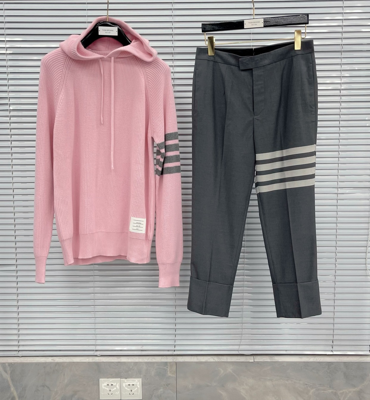 Hoodie Wool Thom Browne 4 Stripe Zip Ss2022