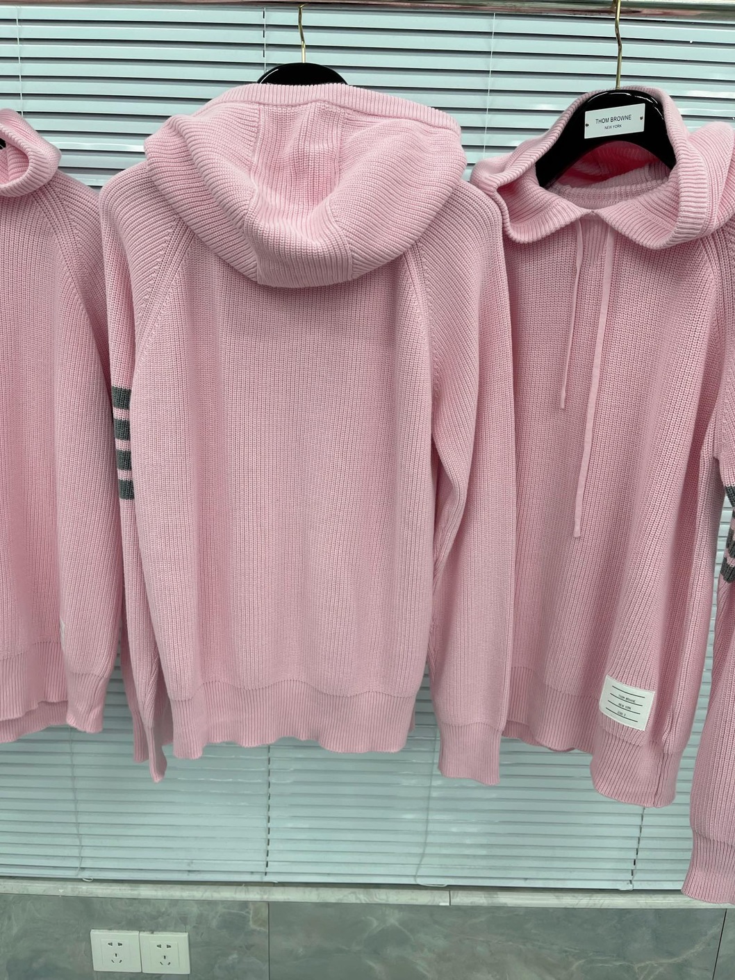 Hoodie Wool Thom Browne 4 Stripe Zip Ss2022