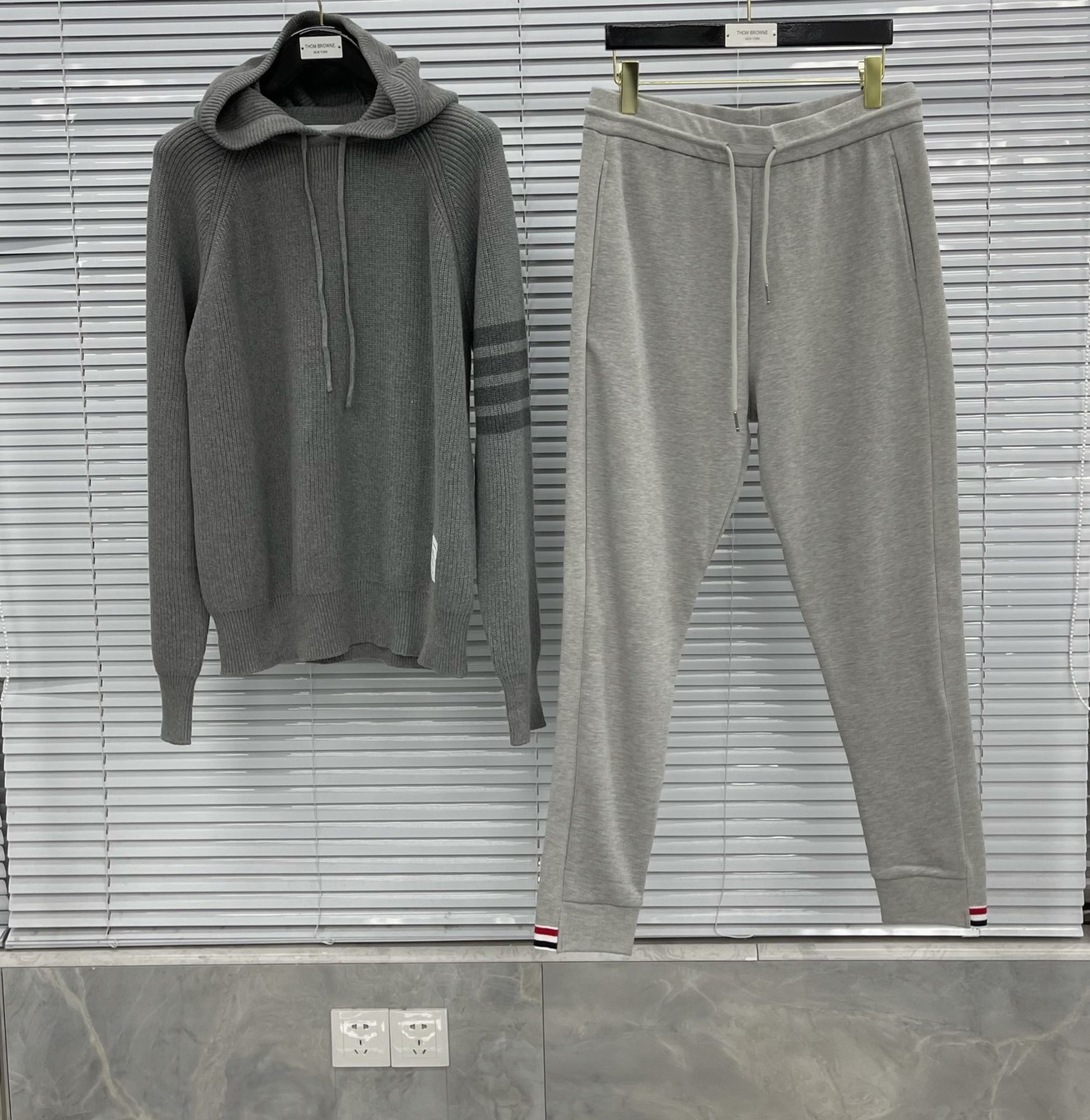 Hoodie Wool Thom Browne 4 Stripe Zip Ss2022