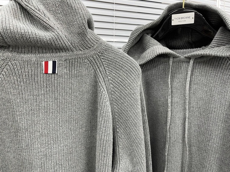Hoodie Wool Thom Browne 4 Stripe Zip Ss2022