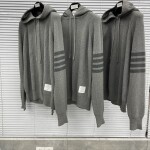 Hoodie Wool Thom Browne 4 Stripe Zip Ss2022