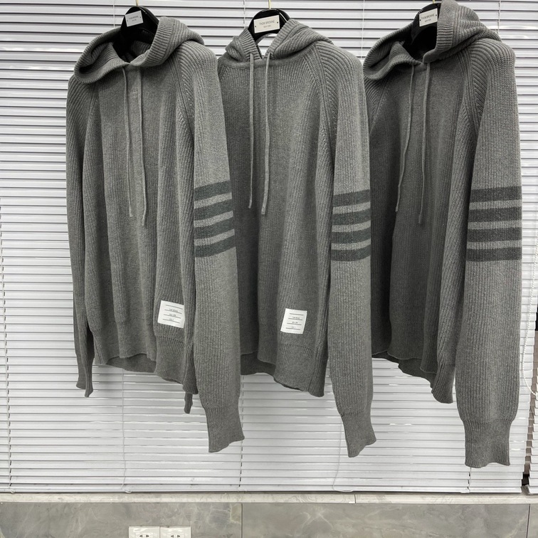 Hoodie Wool Thom Browne 4 Stripe Zip Ss2022