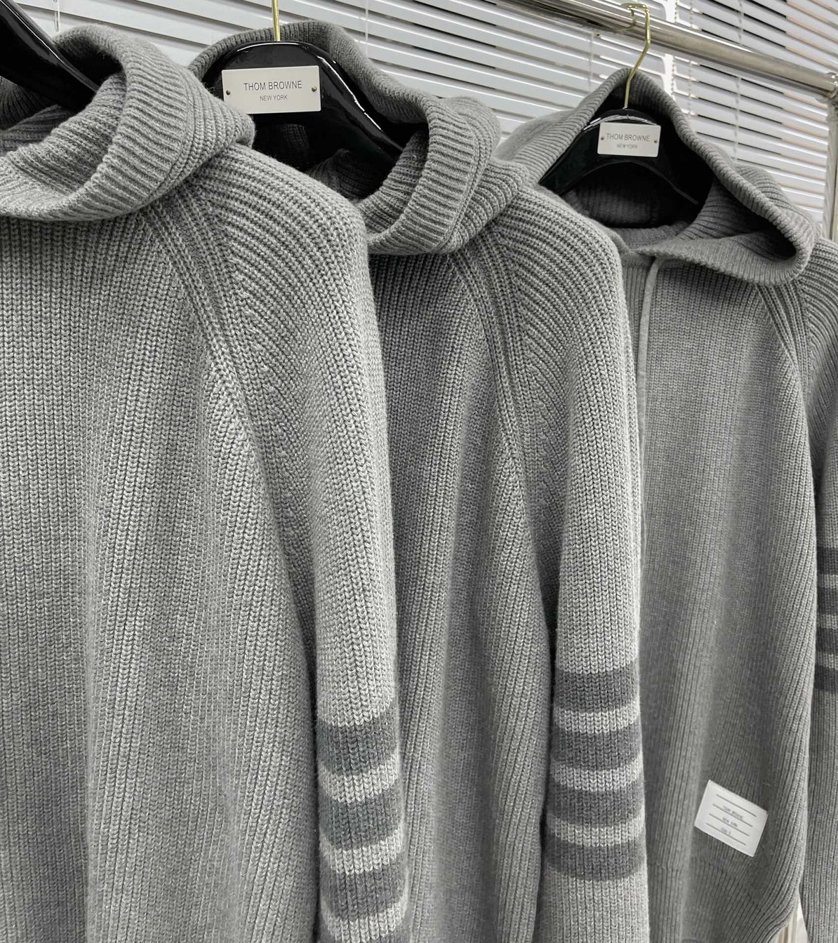 Hoodie Wool Thom Browne 4 Stripe Zip Ss2022