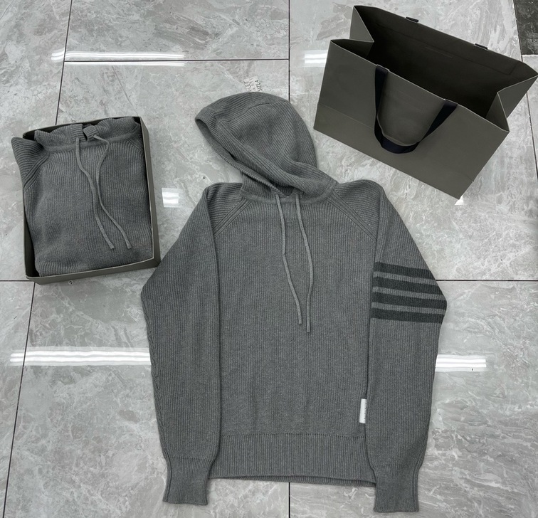 Hoodie Wool Thom Browne 4 Stripe Zip Ss2022