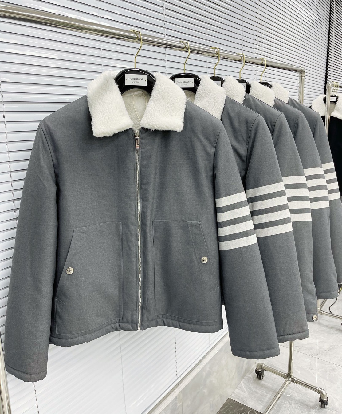 Jacket Thom Fur Neck Zip Ss2022