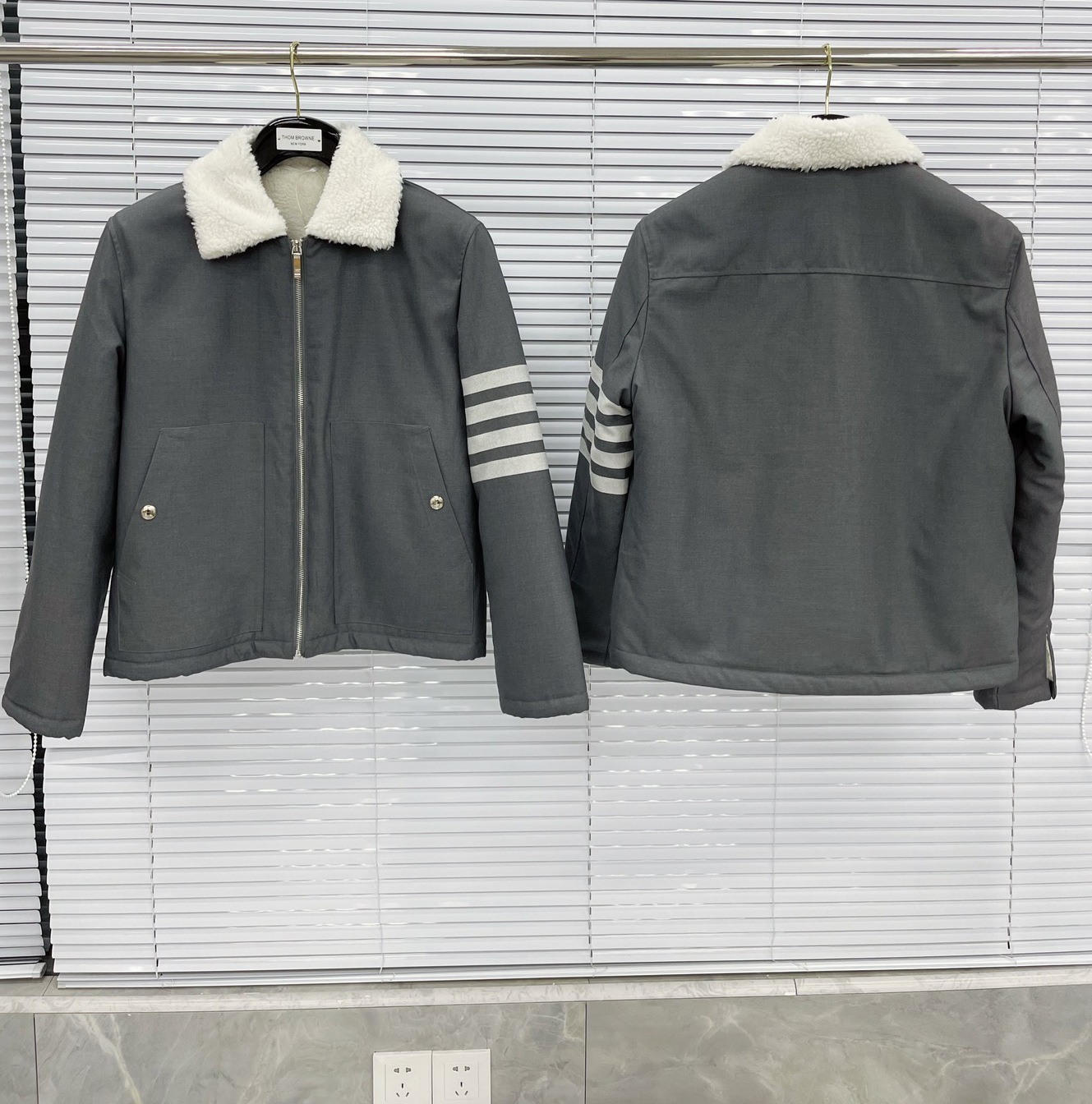 Jacket Thom Fur Neck Zip Ss2022