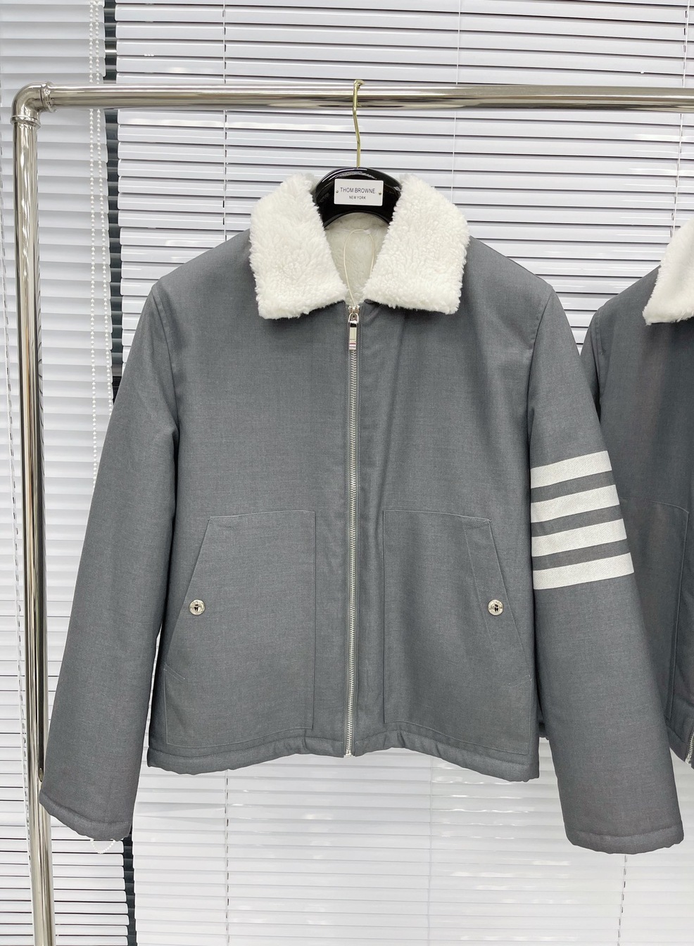 Jacket Thom Fur Neck Zip Ss2022
