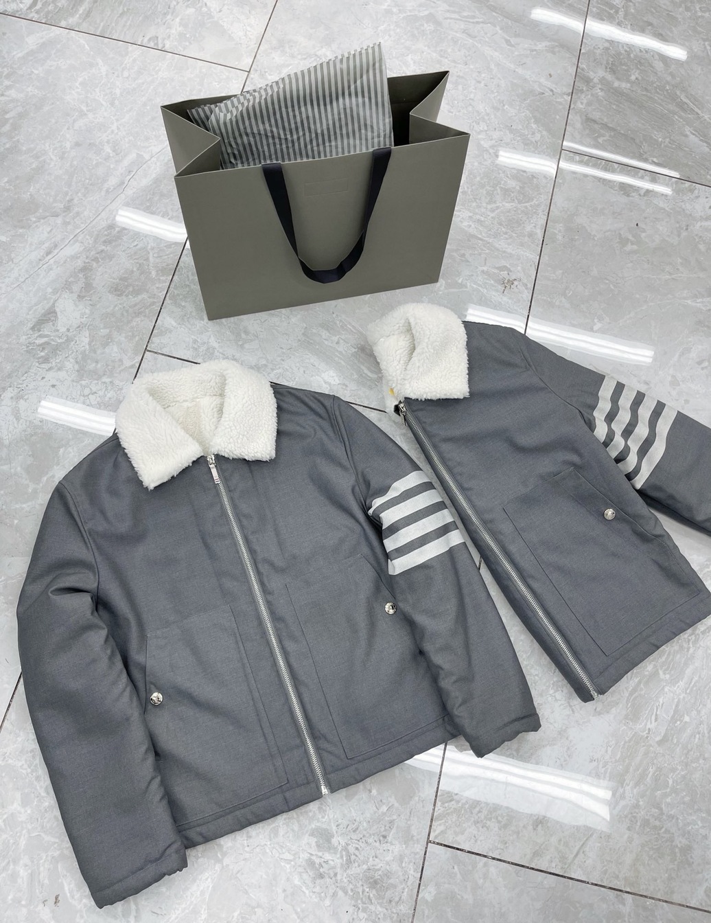 Jacket Thom Fur Neck Zip Ss2022