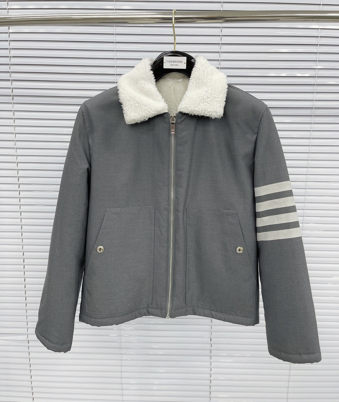 Jacket Thom Fur Neck Zip Ss2022