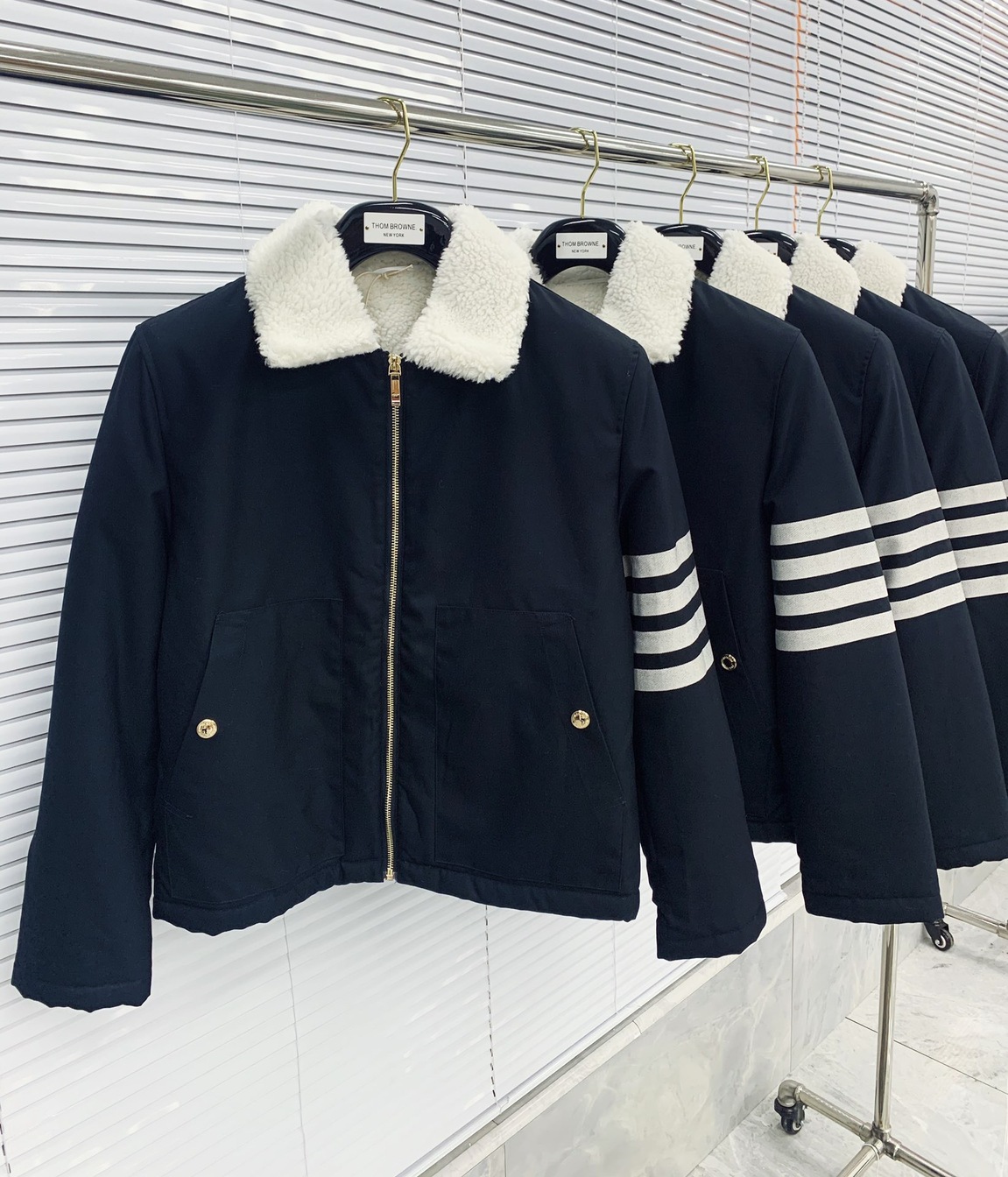 Jacket Thom Fur Neck Zip Ss2022